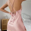 Trim Lace V-neck Split Cami Dresses - Image 5
