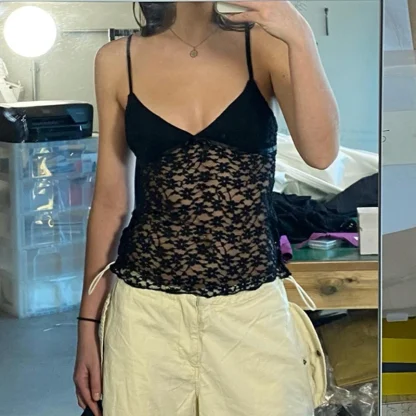Sheer Lace Lux Camisole Top - Image 2