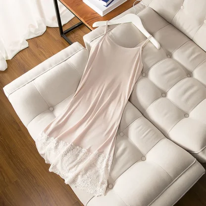 Soft Lace Hem Camisole Dresses - Image 2