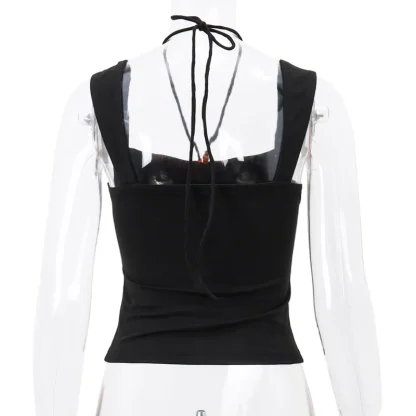 Drawstring Halter Camisole Tops - Image 6