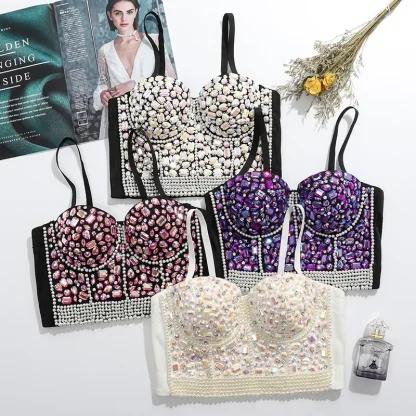 Luxury Sequined Camisole Bustiers - Image 2