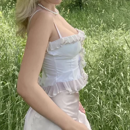 Aesthetic Ruffle Lux Camisole Top - Image 5